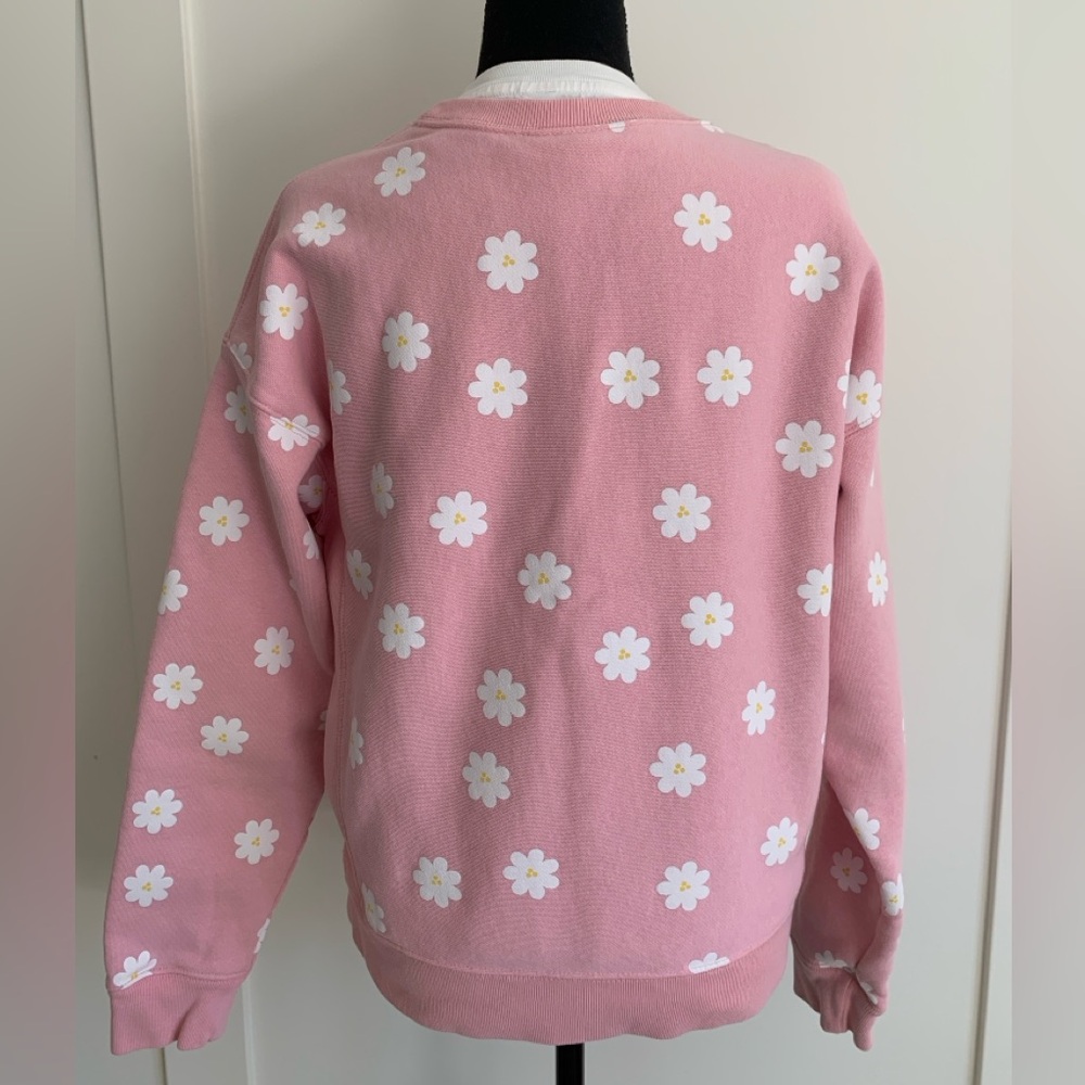 Champion Pink Sweatshirt with White Floral Pattern - Picture 2 of 5